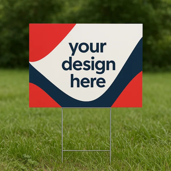 10 Yard Sign 24"W x 18"H Double Sided with H-Stake